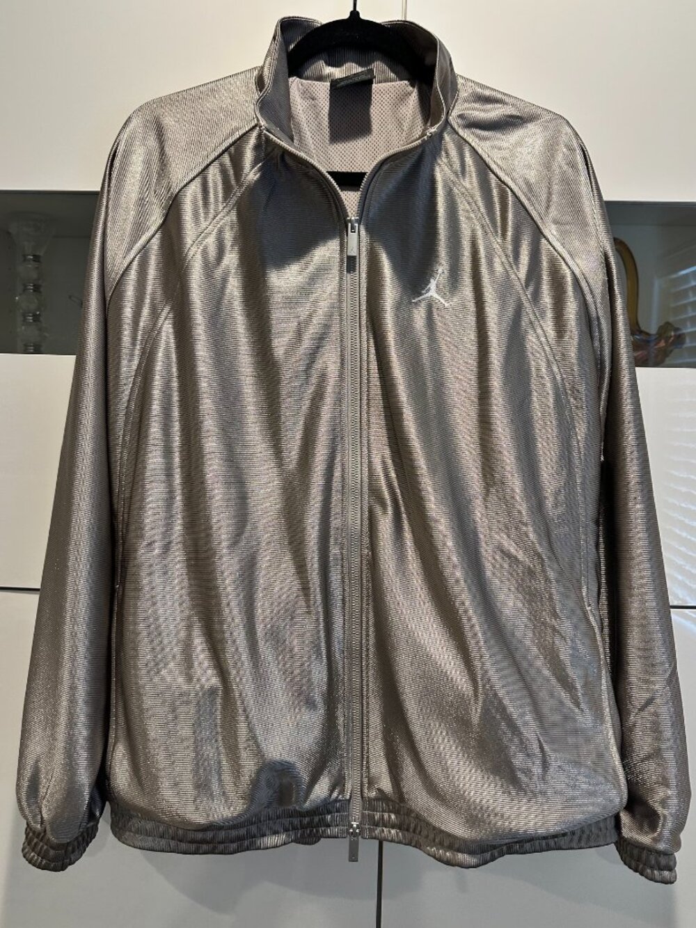 Nike Jordan Brooklyn W XL Durasheen Track Jacket Enigma Stone Color Rare! NWOT